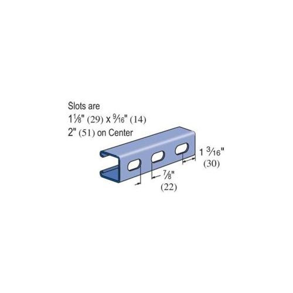 CHANNEL 1-1/8X9/16IN 2IN 12GA 10FT AL