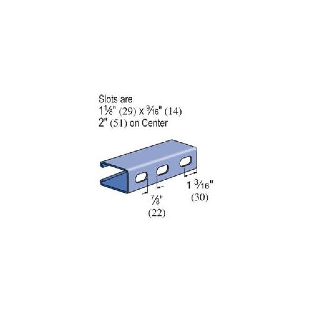 CHANNEL 1-1/8X9/16IN 2IN 12GA 10FT STL