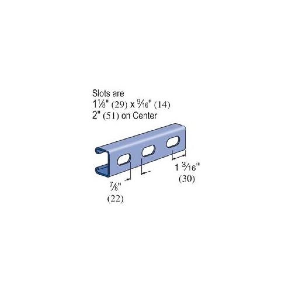 CHANNEL 1-1/8 X 9/16IN 2IN 14GA 10FT