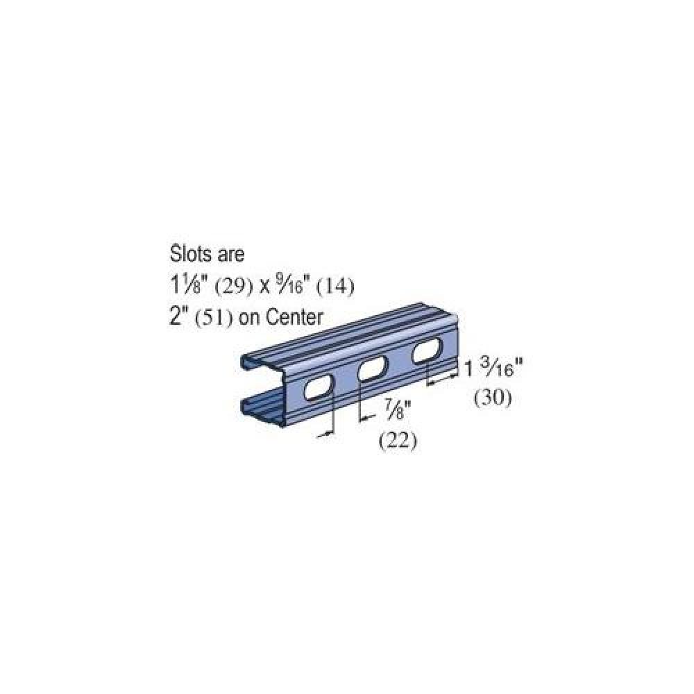 CHANNEL 1-1/8X9/16IN 2IN 14GA 10FT STL