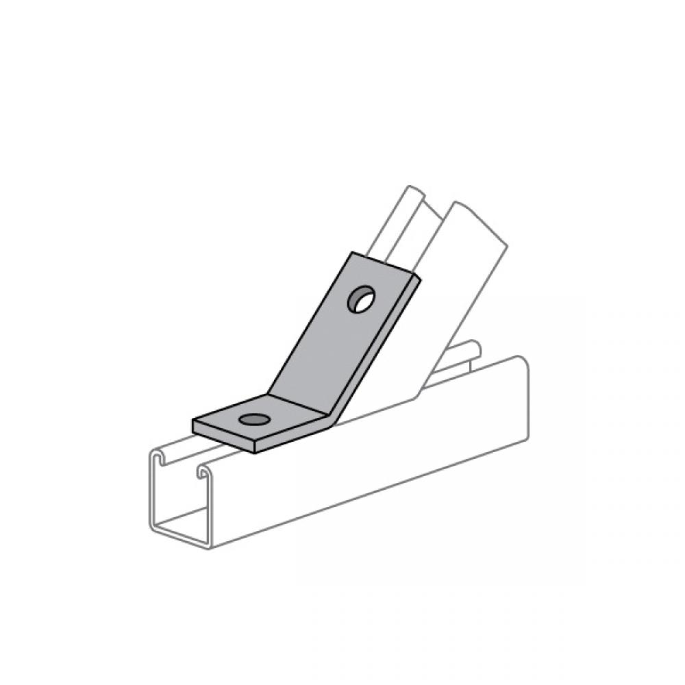 CONNECTOR ANGLE OPEN 2 1-5/8IN 45DEG STL