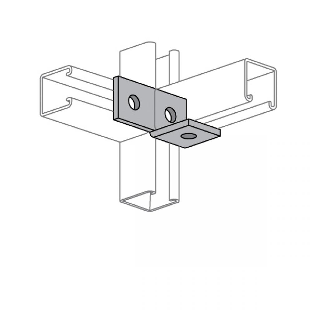 CONNECTOR P ANGLE 3 1-7/8IN 1-5/8IN STL