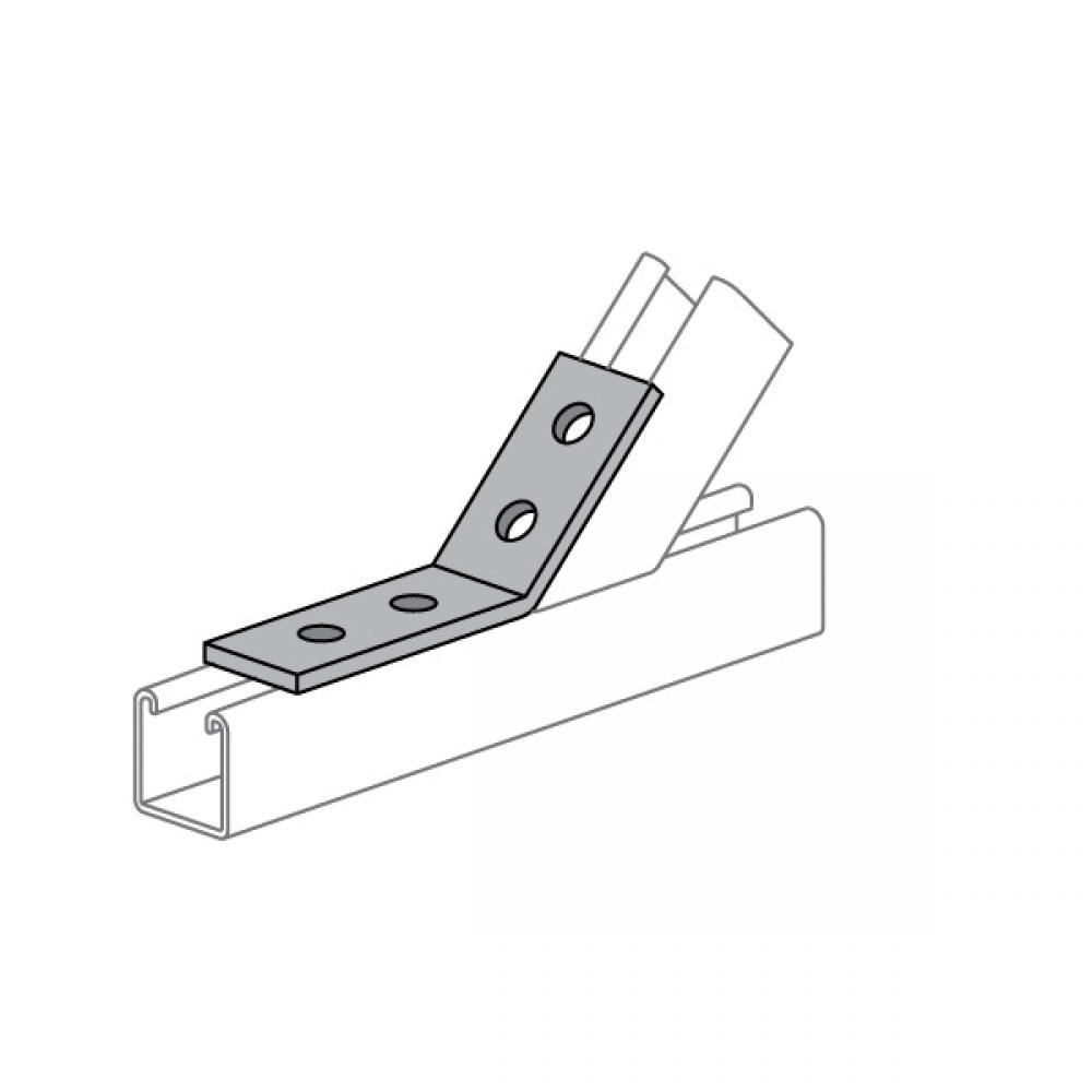 CONNECTOR ANGLE OPEN 4 1-5/8IN 60DEG STL