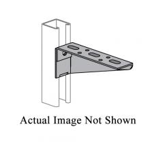 Atkore PS-838-12-LH-GR - BRACKET SHELF 12IN 1-5/8IN 1/4IN STL LH